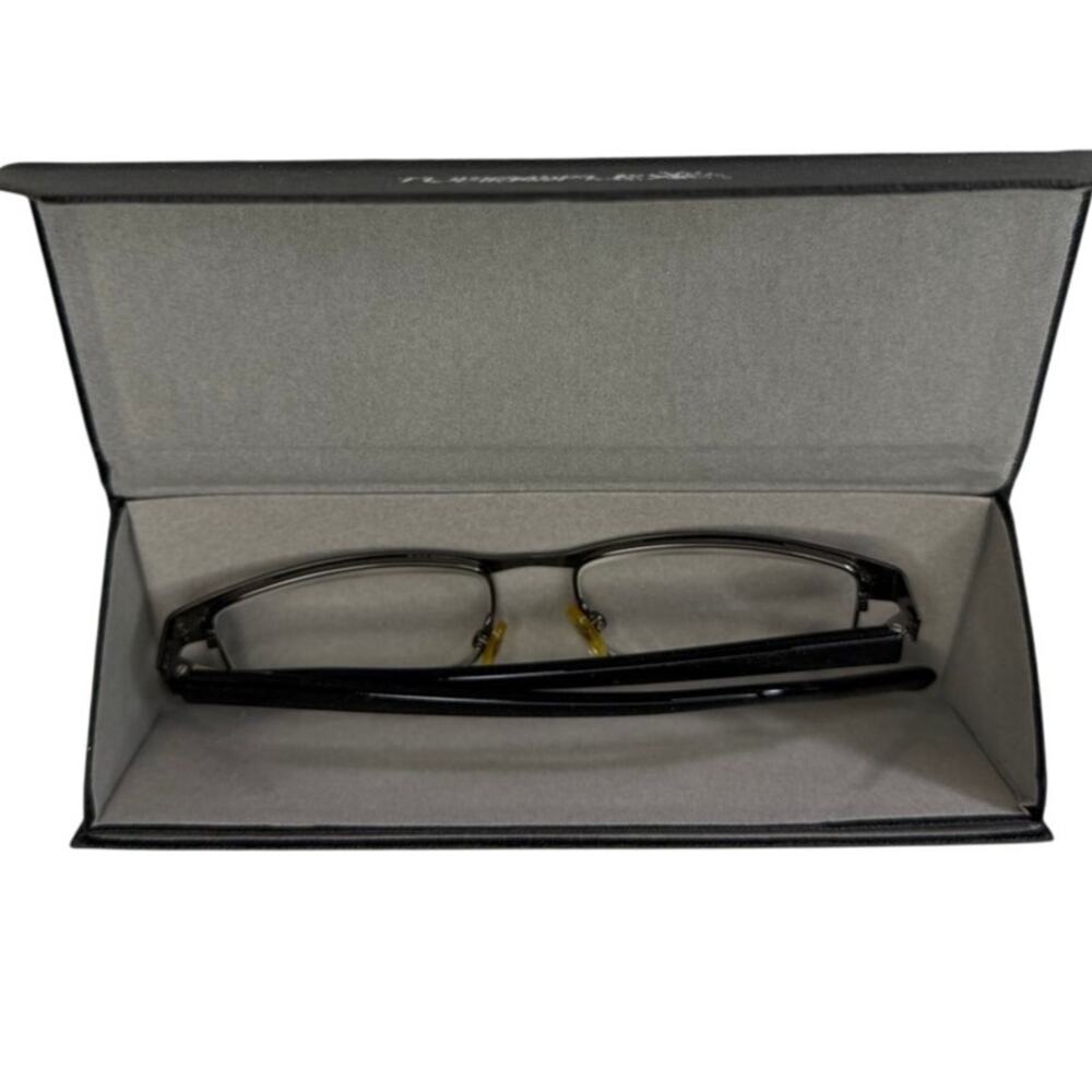 TurboFlex Eyeglasses Frame with Hard Folding Case - 360 Degree Hinge Metal Frame